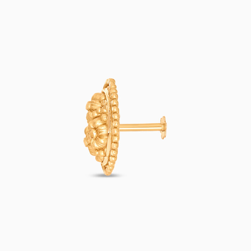 22ct Sunrise Gold Nose Pin for Bridal | Rosette Collection