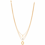 Üçlü Kolyeli Katmanlı Altın Kolye Üçlü Kolyeli Katmanlı Altın Kolye