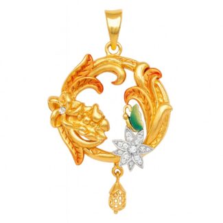 22ct Gold Enchanted Blossom CZ Pendant 22ct Gold Enchanted Blossom CZ Pendant