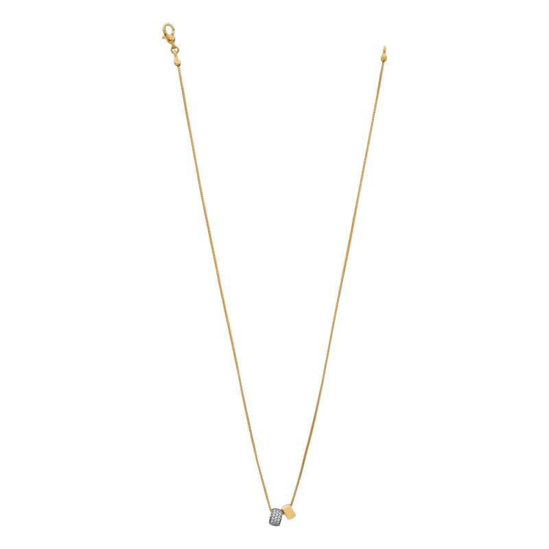 22 Ayar Altın Duo Charm CZ Kolye 22 Ayar Altın Duo Charm CZ Kolye