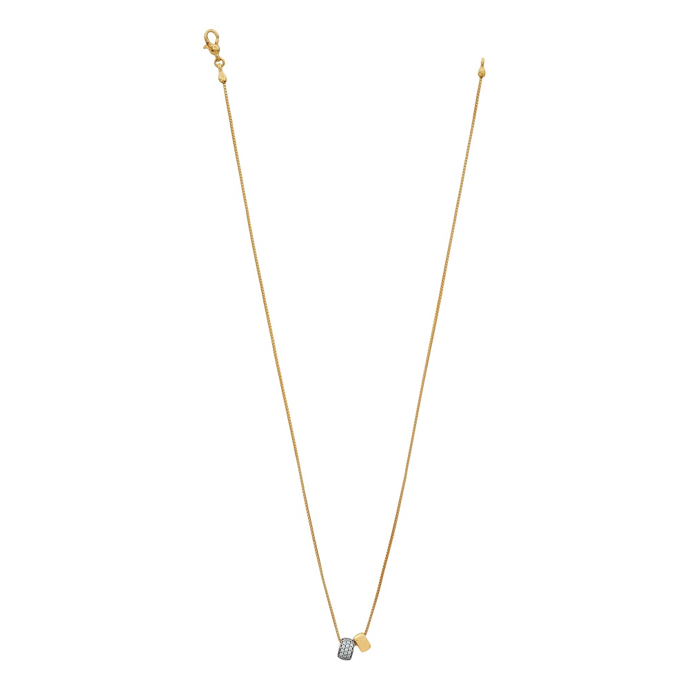 22 Ayar Altın Duo Charm CZ Kolye 22 Ayar Altın Duo Charm CZ Kolye