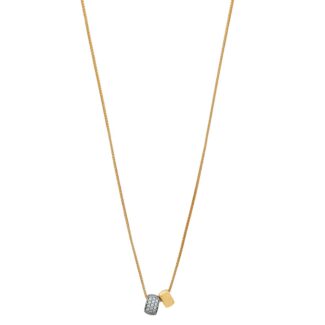 22ct Gold Duo Charm CZ Necklace 22ct Gold Duo Charm CZ Necklace