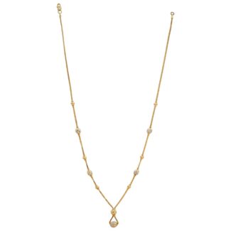 22ct Gold Teardrop Charm Necklace | 18 Inches 22ct Gold Teardrop Charm Necklace | 18 Inches