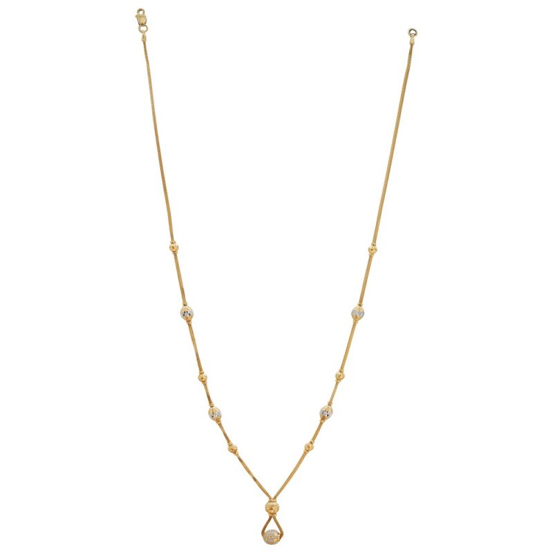 قلادة حلية على شكل دمعة من الذهب عيار 22 قيراط | 18 بوصة قلادة حلية على شكل دمعة من الذهب عيار 22 قيراط | 18 بوصة