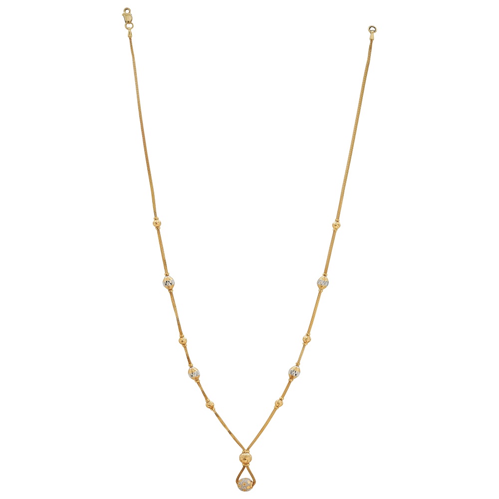 قلادة حلية على شكل دمعة من الذهب عيار 22 قيراط | 18 بوصة قلادة حلية على شكل دمعة من الذهب عيار 22 قيراط | 18 بوصة