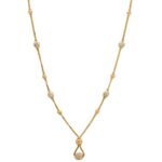 قلادة حلية على شكل دمعة من الذهب عيار 22 قيراط | 18 بوصة قلادة حلية على شكل دمعة من الذهب عيار 22 قيراط | 18 بوصة