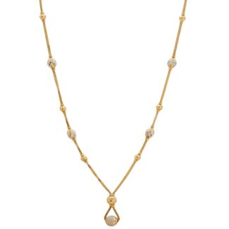 22ct Gold Teardrop Charm Necklace | 18 Inches 22ct Gold Teardrop Charm Necklace | 18 Inches