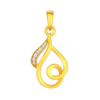 22ct Gold Twirl Drop CZ Pendant 22ct Gold Twirl Drop CZ Pendant