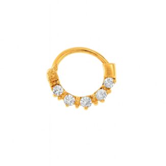 22ct Gold Sparkle CZ Nose Ring