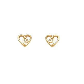 22ct Yellow Gold Interlaced Heart Stud Earrings 22ct Yellow Gold Interlaced Heart Stud Earrings