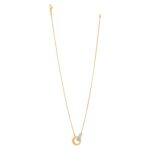 22ct Gold Dual-Tone Circle Pendant Necklace | 18 Inches