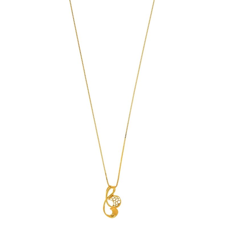 22 Ayar Altın Çiçek Kolye Ucu Kolye | 18 İnç 22 Ayar Altın Çiçek Kolye Ucu Kolye | 18 İnç