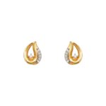 22 Ayar Altın Gözyaşı Damlası CZ Saplama Küpe 22 Ayar Altın Gözyaşı Damlası CZ Saplama Küpe