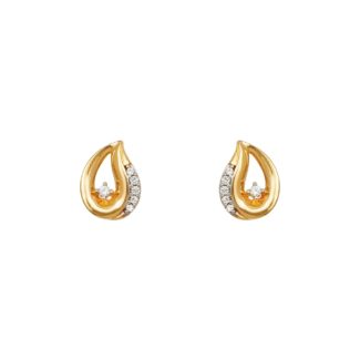 22ct Gold Teardrop CZ Stud Earrings 22ct Gold Teardrop CZ Stud Earrings