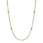 Günlük Kullanım için 22 Ayar Altın Rodyum Boncuk Kolye Günlük Kullanım için 22 Ayar Altın Rodyum Boncuk Kolye