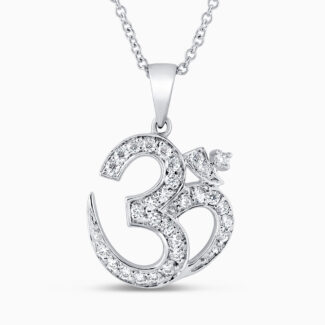 18ct Gold Diamond Om Pendant | 0.25ct 18ct Gold Diamond Om Pendant | 0.25ct