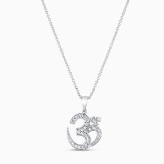 18ct Gold Diamond Om Pendant | 0.25ct 18ct Gold Diamond Om Pendant | 0.25ct
