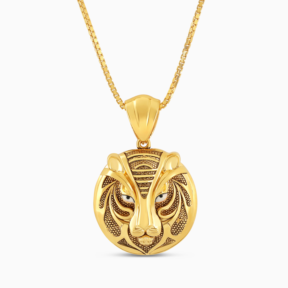 قلادة رأس النمر من الذهب عيار 22 قيراط قلادة رأس النمر من الذهب عيار 22 قيراط