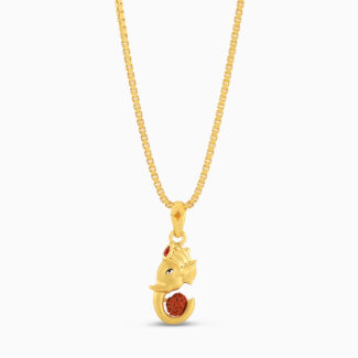 22ct Gold Ganesh Pendant with Rudraksha 22ct Gold Ganesh Pendant with Rudraksha