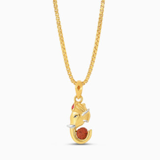 Shree Ganesh Rudraksha Pendant | 22ct Gold