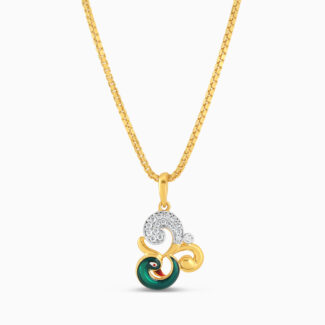 22ct Peacock CZ Pendant | UK 22ct Peacock CZ Pendant | UK