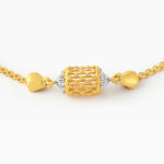 22ct Gold Cylindric Charm Bracelet