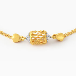 22ct Gold Cylindric Charm Bracelet