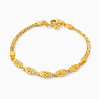 22ct Gold Floral Twist Link Bracelet 22ct Gold Floral Twist Link Bracelet