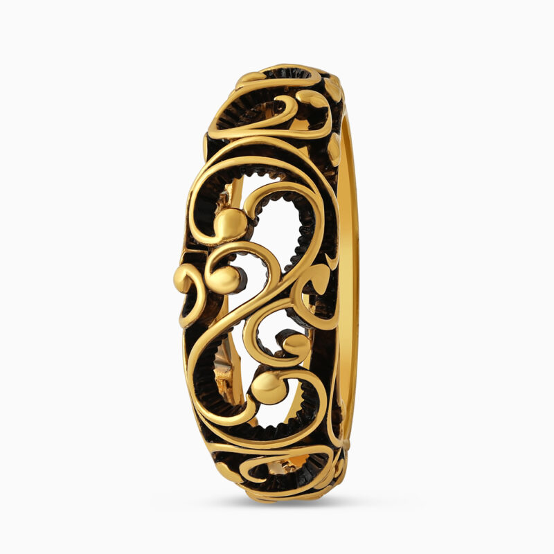 22 Ayar Altın Süslü Gent Yüzük Bandı | X Beden 22 Ayar Altın Süslü Gent Yüzük Bandı | X Beden