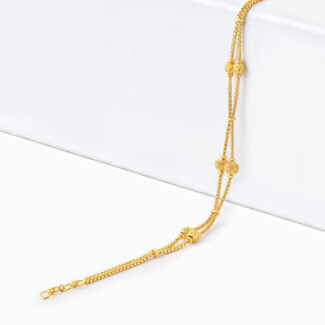 22ct Gold Dual-Strand Textured Bead Bracelet 22ct Gold Dual-Strand Textured Bead Bracelet