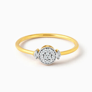 22ct Yellow Gold CZ Cluster Ring | Size M