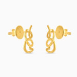 22 Ayar Altın Yontulmuş Halka Saplama Küpe 22 Ayar Altın Yontulmuş Halka Saplama Küpe