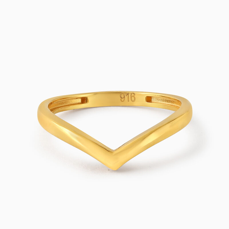 22ct Yellow Gold V Shape Ring | Size K 22ct Yellow Gold V Shape Ring | Size K