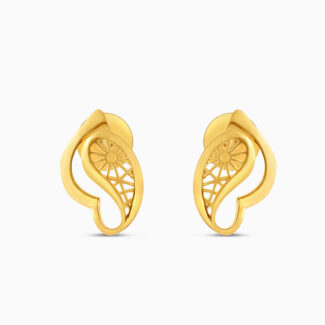 22ct Gold Paisley Stud Earrings