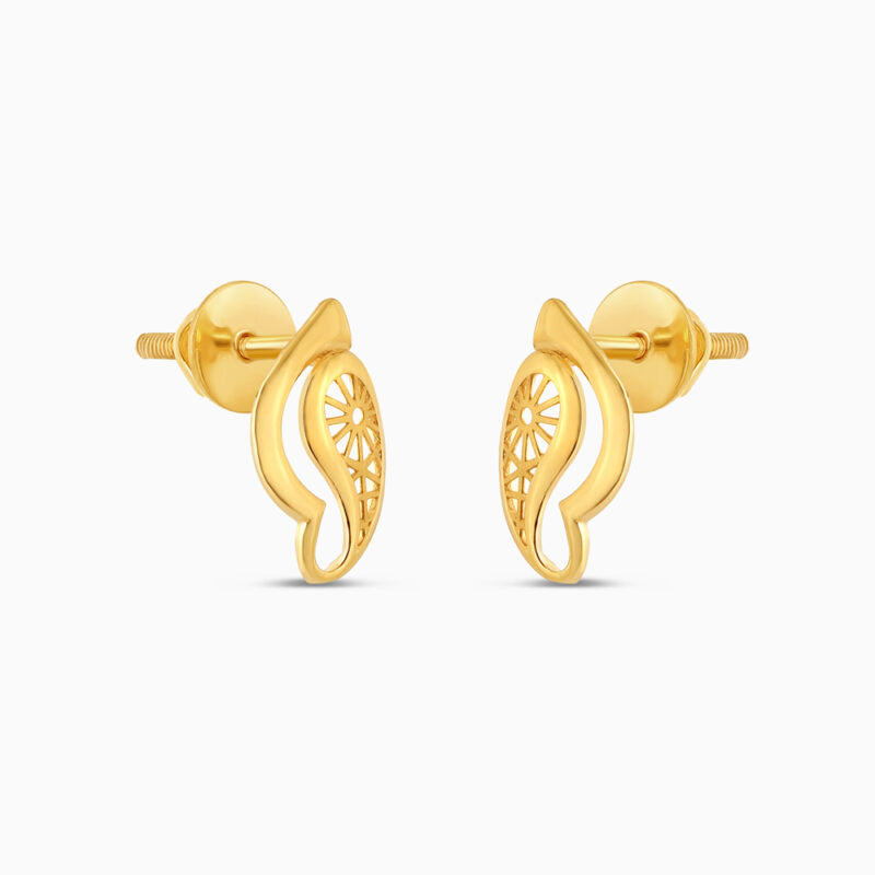 أقراط بيزلي مرصعة بالذهب عيار 22 قيراط أقراط بيزلي مرصعة بالذهب عيار 22 قيراط