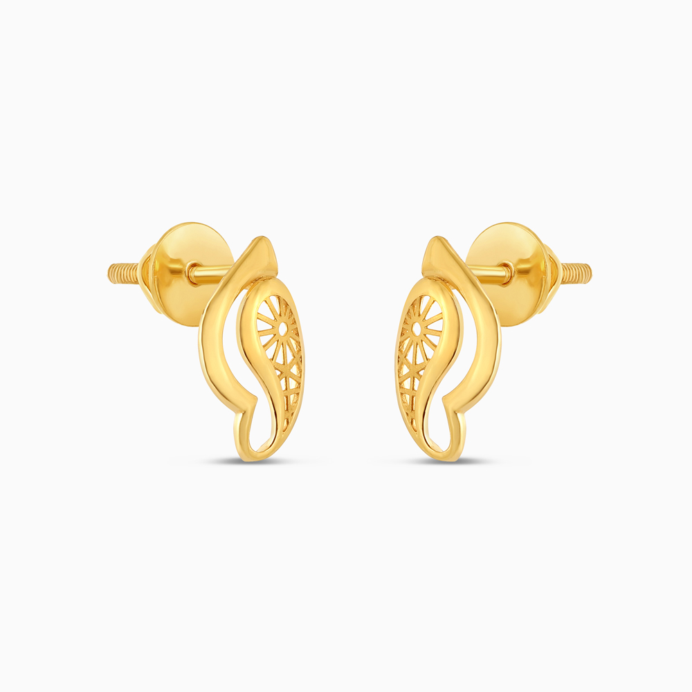 أقراط بيزلي مرصعة بالذهب عيار 22 قيراط أقراط بيزلي مرصعة بالذهب عيار 22 قيراط