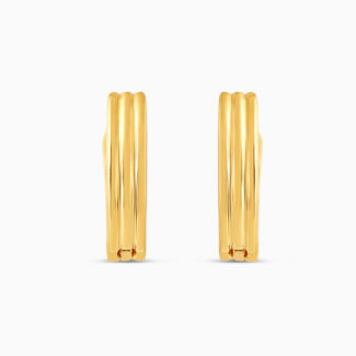 22ct Gold Grooved Classic Hoop Earrings 22ct Gold Grooved Classic Hoop Earrings
