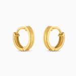 أقراط دائرية كلاسيكية مخدودة من الذهب عيار 22 قيراط أقراط دائرية كلاسيكية مخدودة من الذهب عيار 22 قيراط