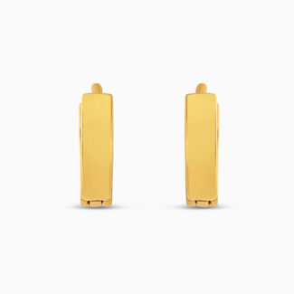 22ct Gold Minimal Bold Hoop Earrings