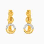 22ct Gold CZ Huggie Hoop Earrings