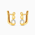 22ct Gold CZ Huggie Hoop Earrings