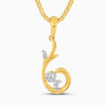 Floral CZ Pendant in 22ct Gold