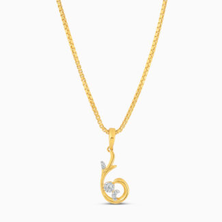 Floral CZ Pendant in 22ct Gold Floral CZ Pendant in 22ct Gold