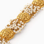 سوار أرماري ذهبي تقليدي عيار 22 قيراط من الذهب واللؤلؤ سوار أرماري ذهبي تقليدي عيار 22 قيراط من الذهب واللؤلؤ