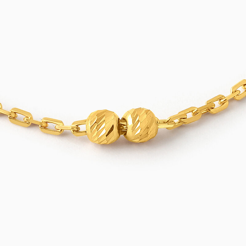 22 Ayar Altın Dokulu Boncuklu Bebek Bilekliği 22 Ayar Altın Dokulu Boncuklu Bebek Bilekliği