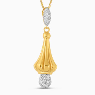 22ct Gold CZ Drop Pendant Necklace 22ct Gold CZ Drop Pendant Necklace