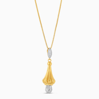 22ct Gold CZ Drop Pendant Necklace 22ct Gold CZ Drop Pendant Necklace