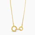 22ct Gold CZ Interlocking Circle Necklace 22ct Gold CZ Interlocking Circle Necklace