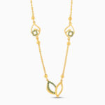 سلسال من الذهب الأصفر عيار 22 قيراط ذهب أصفر أخضر CZ سلسال من الذهب الأصفر عيار 22 قيراط ذهب أصفر أخضر CZ