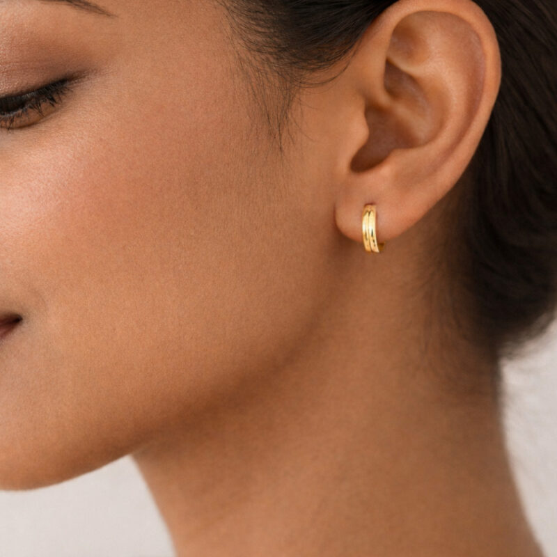 أقراط دائرية كلاسيكية مخدودة من الذهب عيار 22 قيراط أقراط دائرية كلاسيكية مخدودة من الذهب عيار 22 قيراط